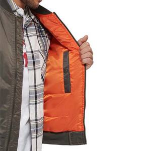 เสื้อแจ็กเก็ตเบสบอลสำหรับผู้ชายสไตล์ไฮสตรีทสไตล์นักศึกษาผ้าซาตินโพลีเอสเตอร์บอมเบอร์ผ้าแคนวาสสำหรับนักเรียนออกแบบโลโก้ได้ตามต้องการ - Product Image 5