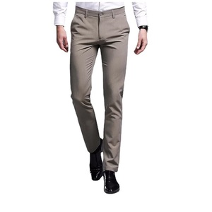 Elegante Casual Formal Hombres Pantalones de vestir Logotipo personalizado Negocios Casual Oficina Prendas de vestir Pantalones para la venta - Product Image 3