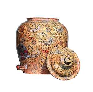 Dispensador de agua de cobre de Venta caliente con vidrio para el hogar, Hotel y restaurante, beneficios para la salud de cobre, diseño moderno, vasos para fiestas - Product Image 2