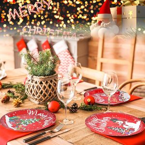 Premium desechable biodegradable 320 GSM placas de papel calidad SSS técnica de grabado juego de 9 piezas para bodas fiestas Catering - Product Image 2