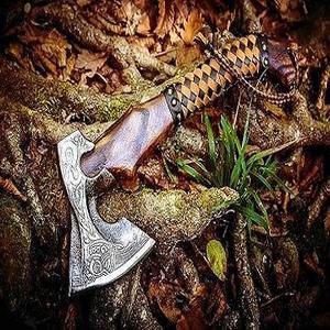 Hacha Vikinga de Acero Inoxidable de Alta Calidad NM, Hacha Personalizada para Exteriores de 20 Pulgadas, Hacha Vikinga para Acampar y Excursionismo. Hacha que necesitas - Product Image 1