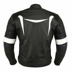 Chaquetas de moto de cuero genuino para hombres y niños Chaqueta Bomber Estilo para carreras Biker Wears con tela de lona ¡Compre ahora! - Product Image 3