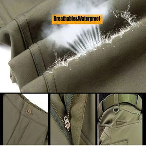 Pantalon cargo tactique décontracté pour homme, haute qualité, broderie personnalisée, polyester et coton, couleur unie, teinture unie, pour sports de plein air - Product Image 3