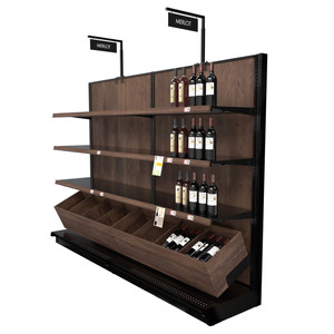 Tùy chỉnh hiện đại Cửa hàng rượu hiển thị đồ đạc tùy chỉnh bằng gỗ Gondola Kệ hệ thống - Product Image 4