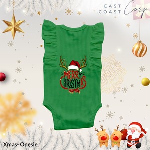 Mameluco de algodón de Navidad Onesie Snap-Up Holiday Style para recién nacidos - Product Image 2