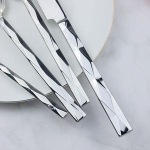 Juego de cubiertos de acero inoxidable con mango plateado para boda, juego de cubiertos Vintage elegante con cuchara y tenedor, cubiertos a la venta, recién llegados - Product Image 4