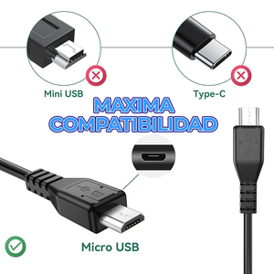 Cavo Micro USB (V8) a USB e jack da 3,5 mm lungo 1,5 metri con rivestimento in PVC e schermatura a treccia - Product Image 2
