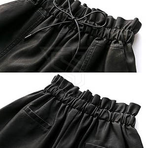 Shorts de Cuero para Mujer 2025, Cintura Media, Corte Regular, Transpirables, Casuales, Cintura Elástica, Personalizables, Alta Calidad - Product Image 5