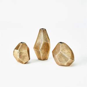 Custom Unique Shape Best Selling <b>Table</b> Top <b>Dining</b> Decoration Golden Small <b>Set</b> of 3 Flower Vases - Product Image 6