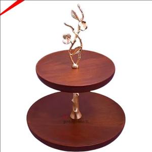 Assiette à dessert créative multicouche en céramique pour gâteau de mariage en métal - Product Image 4