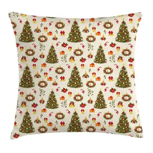 Outdoor Christmas Throw Pillow Cover Anti-Bacteria Fruit Design 60 Fabric Count Polyester/Cotton Cushion for Couch Bed Car