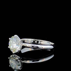 Bague de fiançailles en or massif 14 carats avec diamant solitaire de 2,00 carats certifié IGI, cultivé en laboratoire - Product Image 2