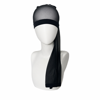 Bonnet en spandex pour tresses et chignons, noir, 70 cm, pour tresses en chaussette, cylindre pour chignon, manchon de protection pour tissages, filet à cheveux, bonnet
