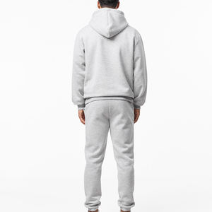 Conjunto de pantalones de chándal y sudaderas con capucha y dobladillo estrecho unisex personalizado de fabricante de ropa, traje de jogging, chándal en blanco de peso pesado para hombre - Product Image 5