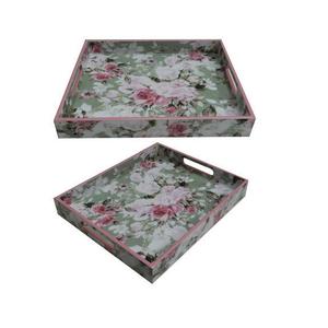 Bandeja de madera de diseño hecho a mano de estilo lujoso, Decoración de mesa de cena, Bandejas para servir - Product Image 6