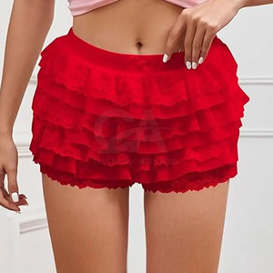 Short à volants pour femmes Short élégant et tendance pour femmes Design féminin à volants Short décontracté et chic pour femmes - Product Image 1