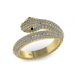 2025 Wholesale 925 Sterling Silver Snake <b>Ring</b> Adjustable Fine Jewelry Rose <b>Gold</b> <b>Cubic</b> <b>Zirconia</b> Unique Customized Women Gift - Product Image 3