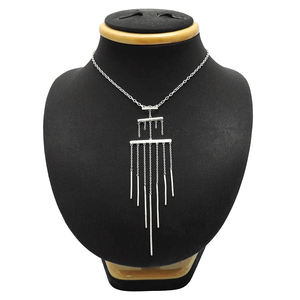 Handmade Unique Design Plain 925 <b>Sterling</b> <b>Silver</b> <b>Necklaces</b> Trendy Fashionable 2025 <b>Silver</b> Jewelry For Women Wholesale OEM ODM - Product Image 1