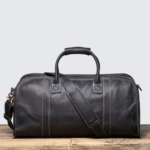 Sac de voyage réutilisable en cuir véritable vintage personnalisé, écologique, avec fermeture éclair, grande capacité, vente en gros - Product Image 5