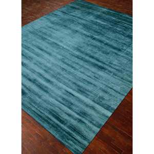 Jaipur Rugs UK-Modern Basis Blue Hand Loom Viscose Rug Phpv-20 Solid Color Rectangle <b>Cow</b> Hide for Living Room and Hallway - Product Image 2