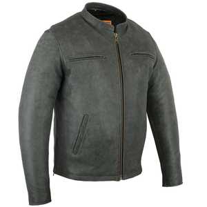 Vente en gros de vestes de croisière en cuir gris sportif Tailles Premium Tendance Mode Hommes Styles de peau élégants Service OEM - Product Image 3