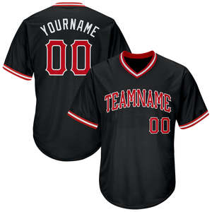 OEM personalizado 100% poliéster béisbol V Jerseys Venta caliente de talla grande sublimación bordado Logo uniformes transpirable 3D diseño - Product Image 3