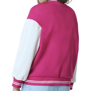 Chaqueta acolchada de invierno a la moda genuina al por mayor para mujer, chaqueta acolchada de invierno con cuello levantado y logotipo personalizado frontal, diseño universitario impermeable hecho en fábrica - Product Image 2