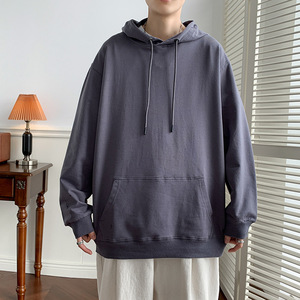 Couleur unie printemps et automne sweats à capuche amples pour hommes veste à la mode avec option de personnalisation expédition DDP - Product Image 3