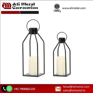 Lanterne à bougies en bois exquise pour la décoration intérieure Célébrations de Noël festives dans le patio du salon pour autres bocaux à bougies - Product Image 5