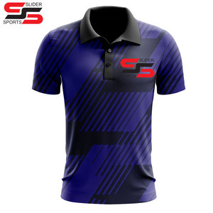 Polo de manga corta de secado rápido para hombre, camisetas polo de golf de poliéster 100% con patrón 3D y logotipo sublimado personalizado - Product Image 1