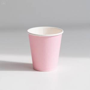 Vasos de papel resistentes de 8 oz, paquete de 50 ecológicos, Rosa - Product Image 3