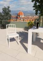 Chaises de bistrot PAS Firenze de haute qualité, fabriquées en Italie, pour la restauration, durables, écologiques, résistantes aux intempéries, en plastique PP moderne