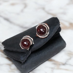 Boucles d'oreilles en argent sterling 925 faites à la main en grenat naturel bijoux fins avec placage à l'or bijoux de déclaration - Product Image 2