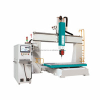 Routeur CNC 5 axes RouterStar avec commande Syntec, moteur de broche unique 15 kW, moteur de broche 12 kW, table mobile, machine de sculpture sur bois