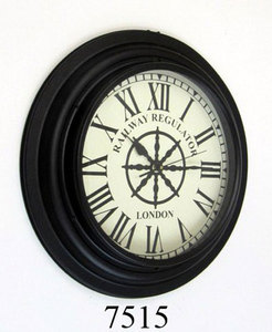 La Mã Số Thế Giới Thời Gian Đồng Hồ Hải Lý Nhìn Đồng Thau Và Gỗ Đồng Hồ Treo Tường Cổ Trang Trí Vòng Đồng Hồ Xuất Khẩu Ấn Độ - Product Image 2