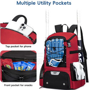 Sacs de baseball en nylon imperméable, haute qualité, couleurs et logo personnalisés, design confortable, capacité de 30 à 40 L - Product Image 4