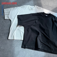 T-shirt Homme Personnalisé Sans Coutures Coupe Boxy Épaisse et Courte, Coupe Oversize, Fabrication DTG LOGO 100% Coton