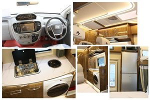 V80c 6m RV Caravana Techo alto Gran espacio Autocaravana con muebles <span class=keywords><strong>Dos</strong></span> camas dobles Inodoro Baño Ducha <span class=keywords><strong>para</strong></span> viajes familiares - Product Image 5