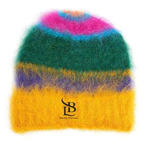 หมวกบีนนี่ถักแบบกำหนดเองได้ คุณภาพสูง สำหรับฤดูหนาว พร้อมโลโก้ หมวกไหมพรมลายแจ็คการ์ด อุ่นสบาย ไม่มีขอบ ดีไซน์โมแฮร์ทันสมัย แบบสั่งทำ - Product Image 2