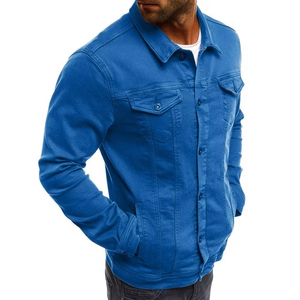 Veste pour hommes de couleur unie confortable grande taille design personnalisé prix de gros veste en jean délavé élégant pour hommes de BD - Product Image 3
