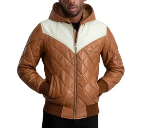 แจ็กเก็ตขนปุยหนังสำหรับผู้หญิงเสื้อขนเป็ดแบบเปิดปกแบบกำหนดเองกันน้ำแนวสตรีท - Product Image 1