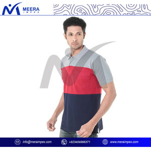 เสื้อโปโลผู้ชายแห้งเร็ว, เสื้อโปโลทรงพอดีตัวทันสมัยพิมพ์ลายสีพื้นใส่สบายตัวสั้นทนทานเย็บถัก - Product Image 4