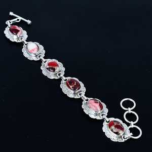 Red Copper Spiny Turquoise Gemstone <b>Bracelet</b> 925 Sterling <b>Silver</b> Handmade <b>Bracelet</b> Designer <b>Bracelet</b> For Birthday Gifts - Product Image 4