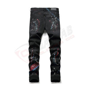 Personalización-Bordado Moda Algodón-Outdoor Nuevo estilo Denim Jeans Largo-Pantalón corto Mejor calidad Hombre Jeans Pantalones para hombres - Product Image 6