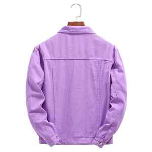 2025 primavera y otoño nueva tendencia de estampado Casual para hombre Jean conjuntos Denim Jean chaquetas manga larga estilo acanalado áspero - Product Image 5