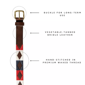 เข็มขัดหนังวัวซ่อนปรับได้สำหรับทุกเพศเข็มขัดสไตล์ลำลองดีไซน์ปักด้วยด้ายเคลือบแว็กซ์เข็มขัดทองแดง - Product Image 3