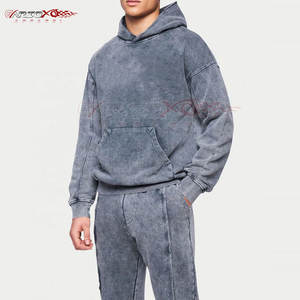 ชุดวอร์มซักสองชิ้นสำหรับผู้ชายเสื้อมีฮู้ดโอเวอร์ไซส์และกางเกงทรงพอดีตัวใส่สบาย - Product Image 2