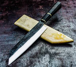 Cuchillo de Chef hecho a mano profesional de alta calidad, acero de alto carbono con mango de madera wengué para uso en la cocina - Product Image 6