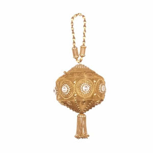 VE07A Vivid Antique Gold Bridal <b>Wedding</b> Party Designer Handmade Vintage Metal Clutch Crystal Stones Flap Closure Purse 1-1.9L - Product Image 1