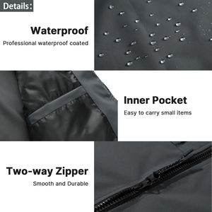 Vestes d'extérieur d'hiver à coquille souple pour hommes, respirantes, imperméables, coupe-vent, impression élégante, chaudes pour la randonnée, le camping, fermeture éclair avant décontractée - Product Image 6